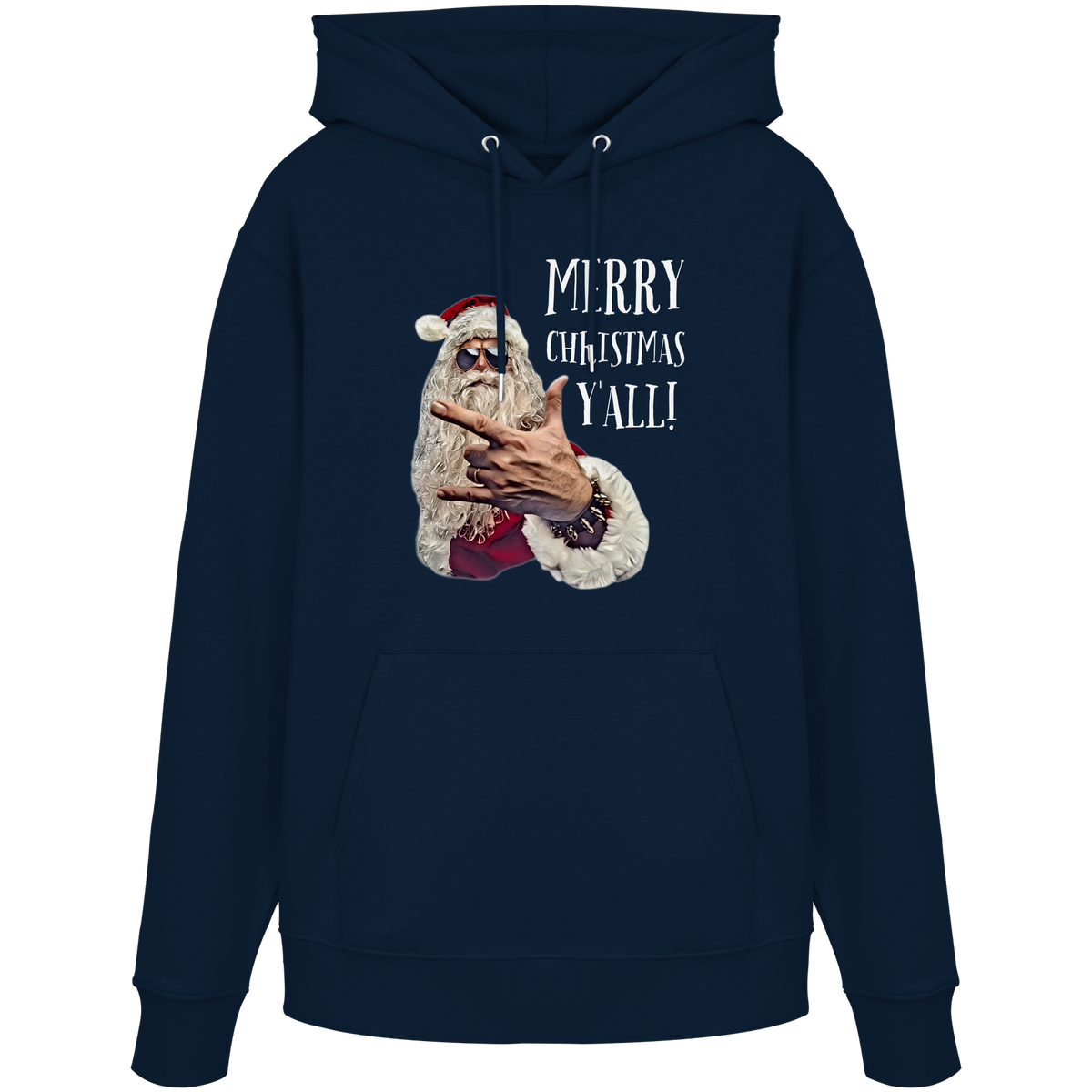 Weihnachts-Hoodie Cool Santa • Merry Christmas y'all • Bio-Kapuzenpullover