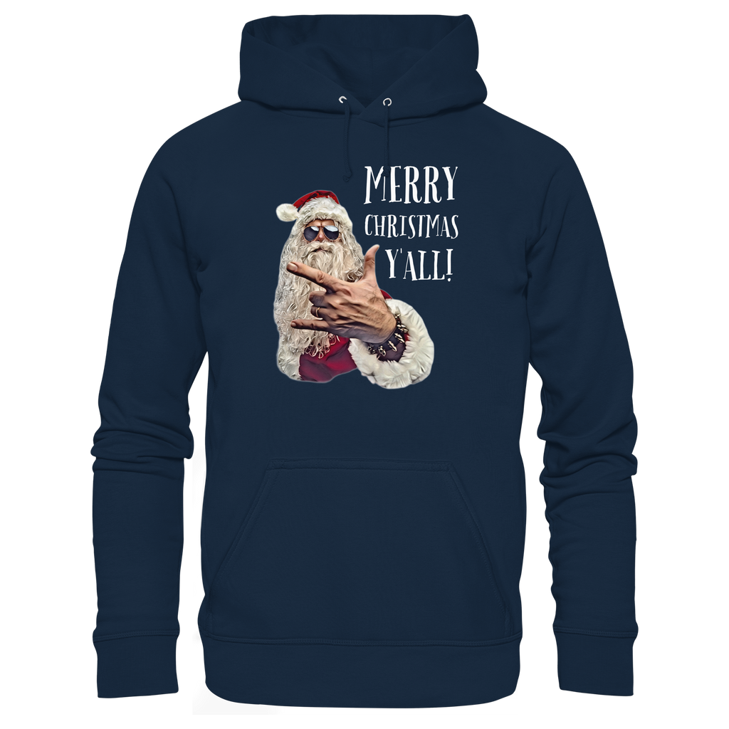 Weihnachts-Hoodie Cool Santa • Merry Christmas y'all • Bio-Kapuzenpullover