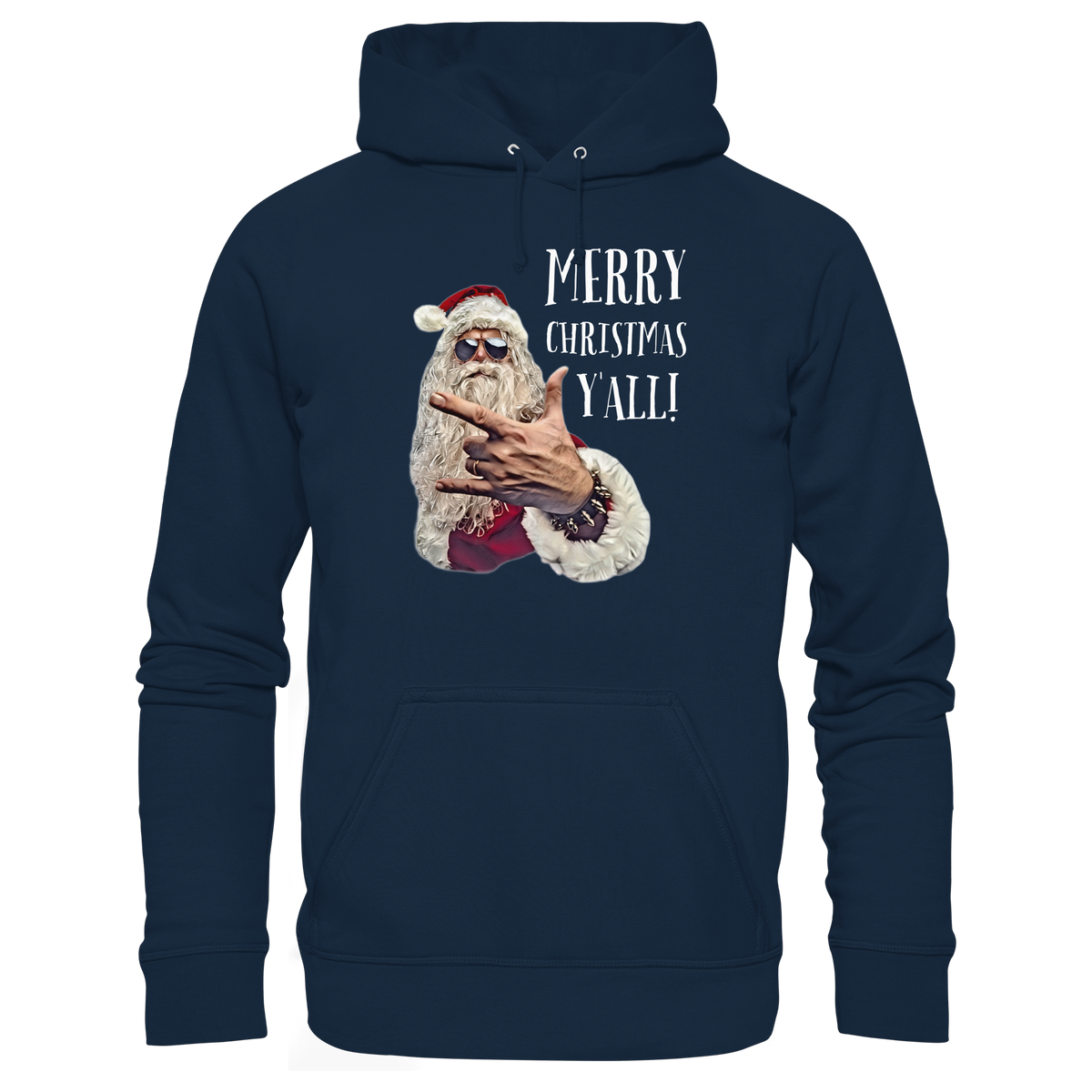 Weihnachts-Hoodie Cool Santa • Merry Christmas y'all • Bio-Kapuzenpullover