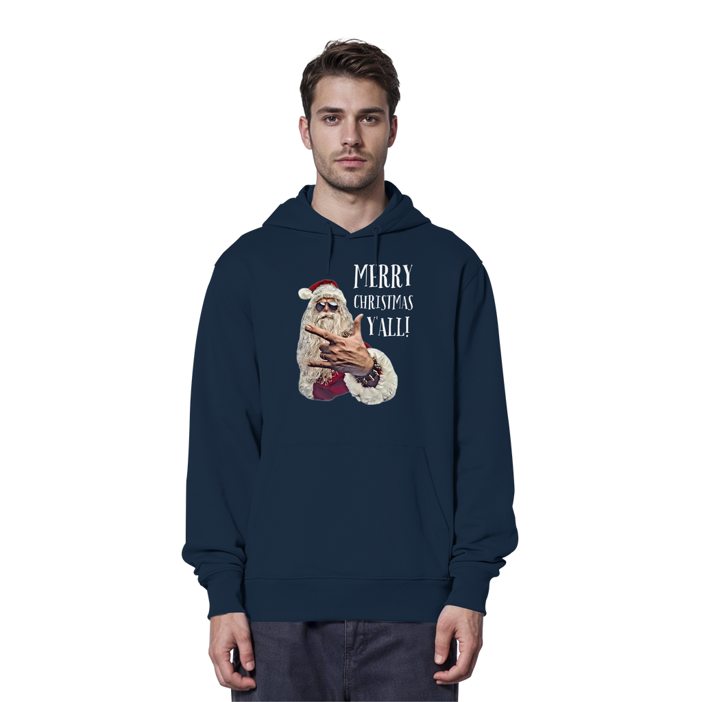 Weihnachts-Hoodie Cool Santa • Merry Christmas y'all • Bio-Kapuzenpullover
