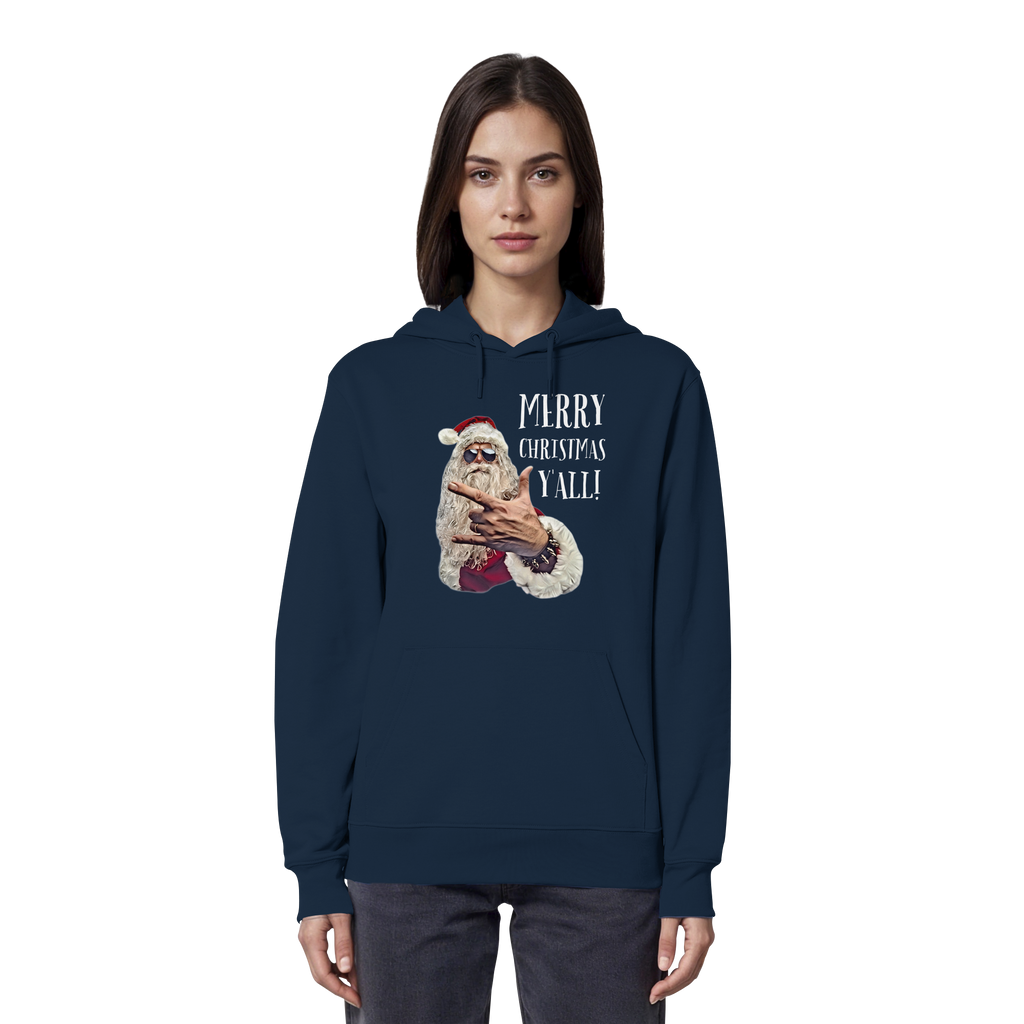 Weihnachts-Hoodie Cool Santa • Merry Christmas y'all • Bio-Kapuzenpullover