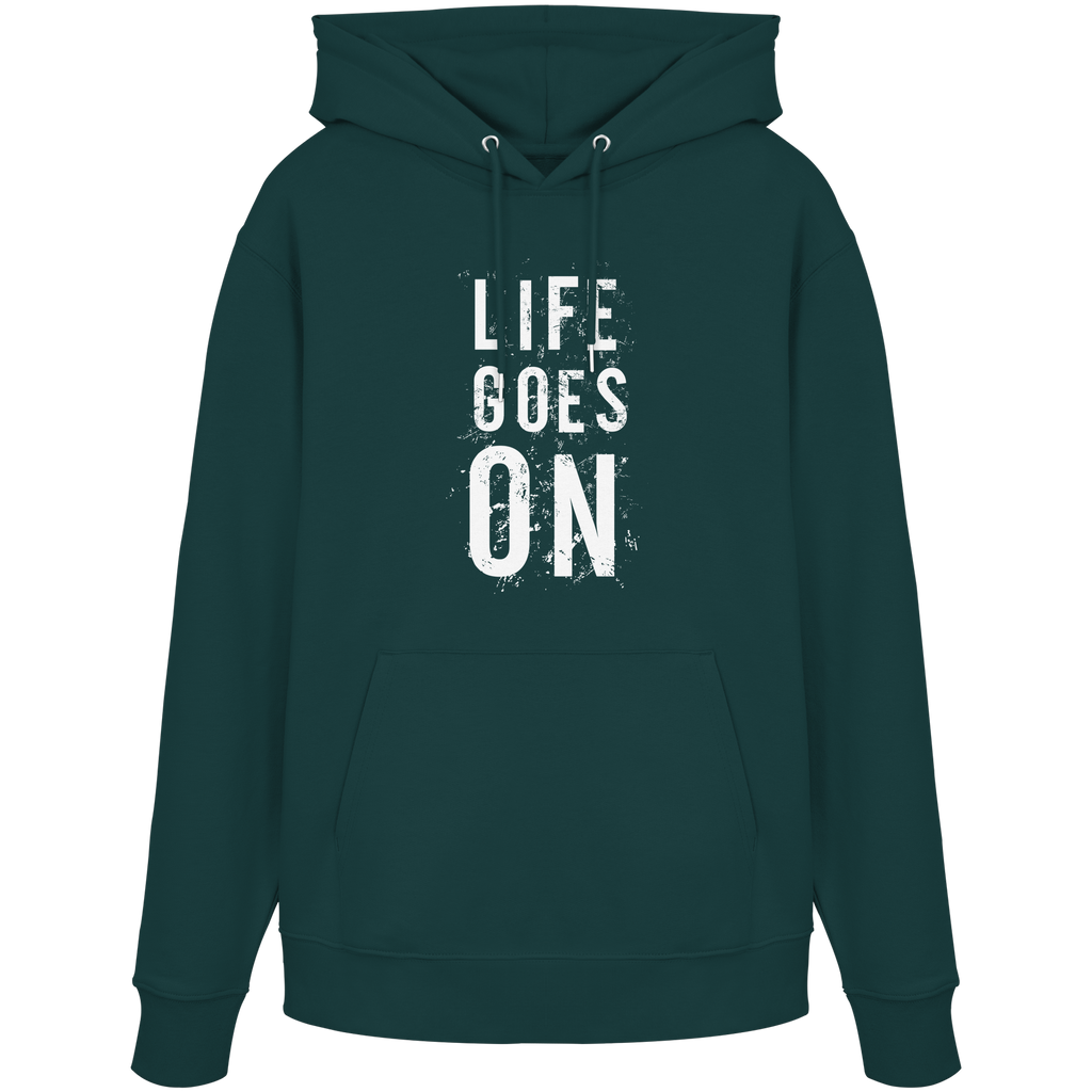 Statement-Hoodie • Life goes on • Bio-Kapuzenpullover
