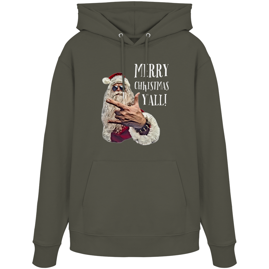 Weihnachts-Hoodie Cool Santa • Merry Christmas y'all • Bio-Kapuzenpullover