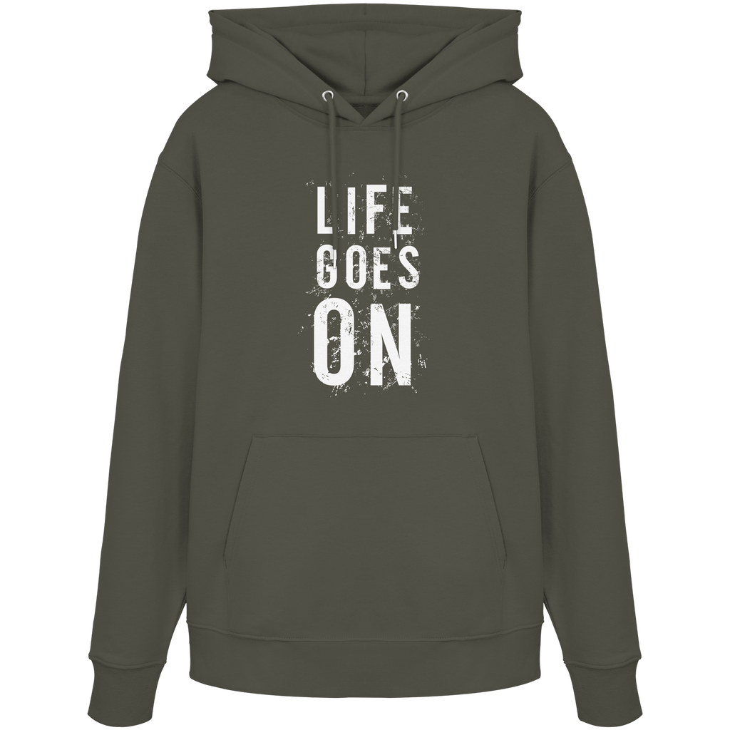 Statement-Hoodie • Life goes on • Bio-Kapuzenpullover