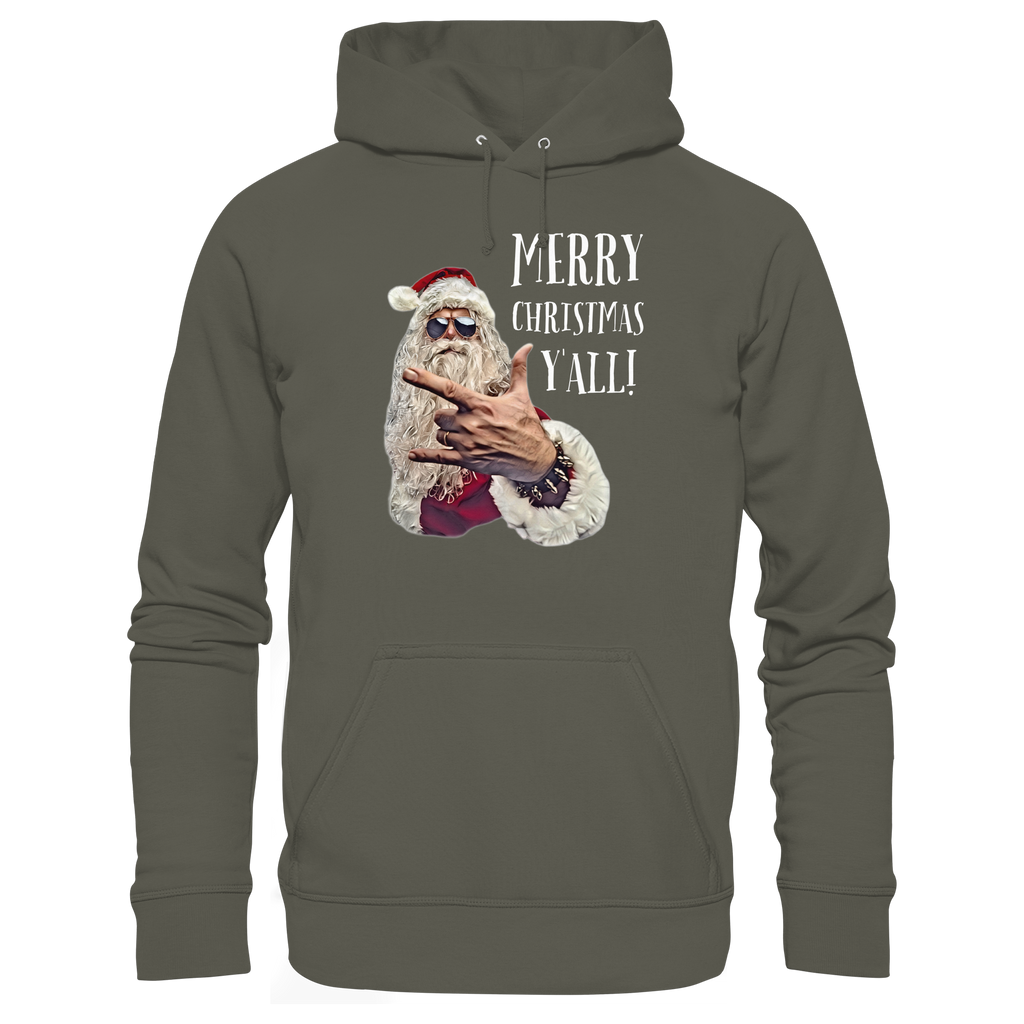 Weihnachts-Hoodie Cool Santa • Merry Christmas y'all • Bio-Kapuzenpullover