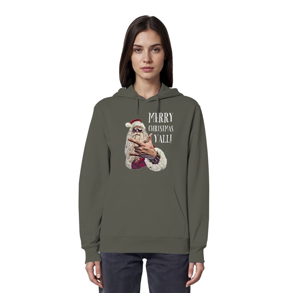 Weihnachts-Hoodie Cool Santa • Merry Christmas y'all • Bio-Kapuzenpullover