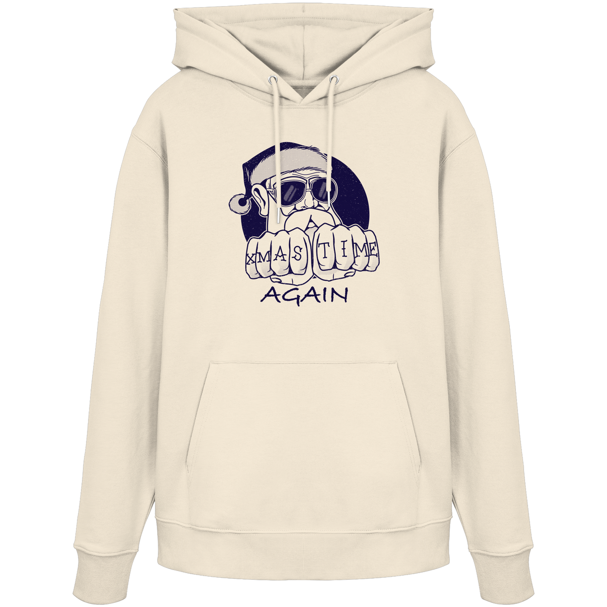 Weihnachts-Hoodie Cool Santa • Xmas Time Again • Bio-Kapuzenpullover Unisex