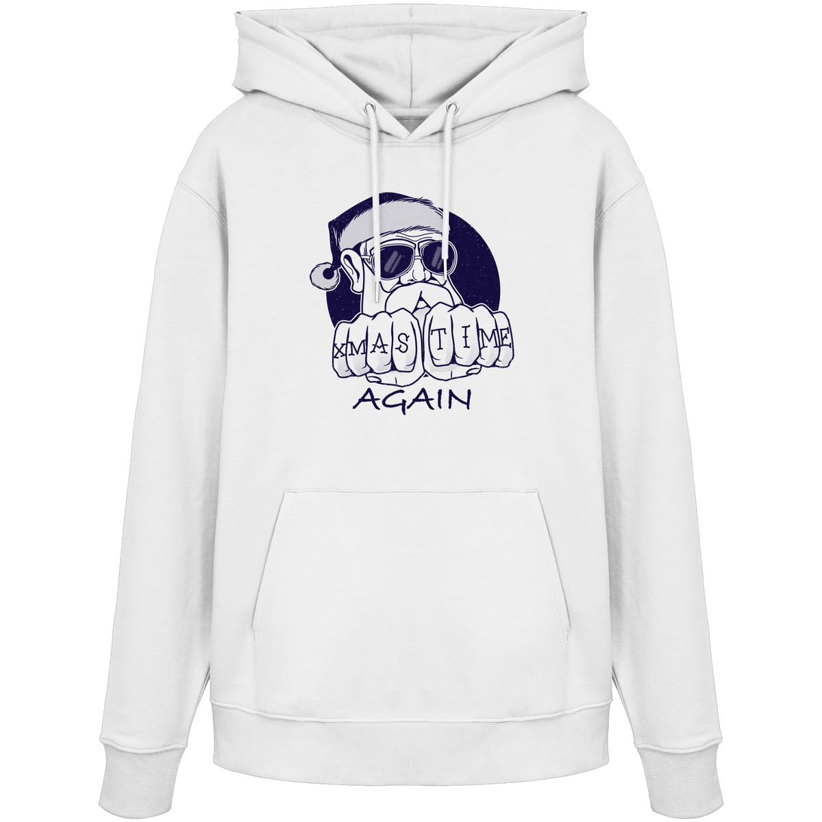 Weihnachts-Hoodie Cool Santa • Xmas Time Again • Bio-Kapuzenpullover Unisex