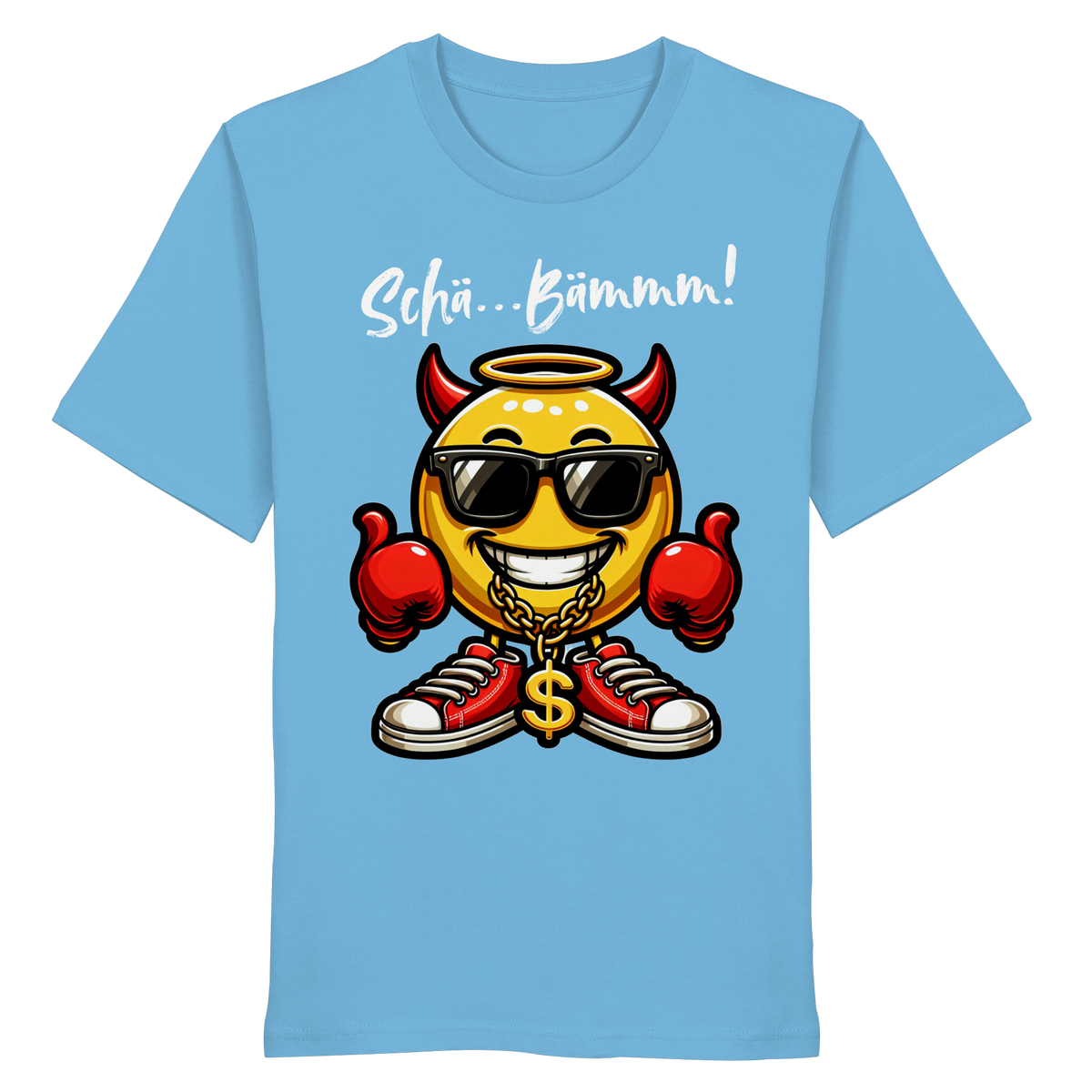 Lustiges T-Shirt mit Emoji • Schä…Bämmm! • Bio-Unisex-Shirt