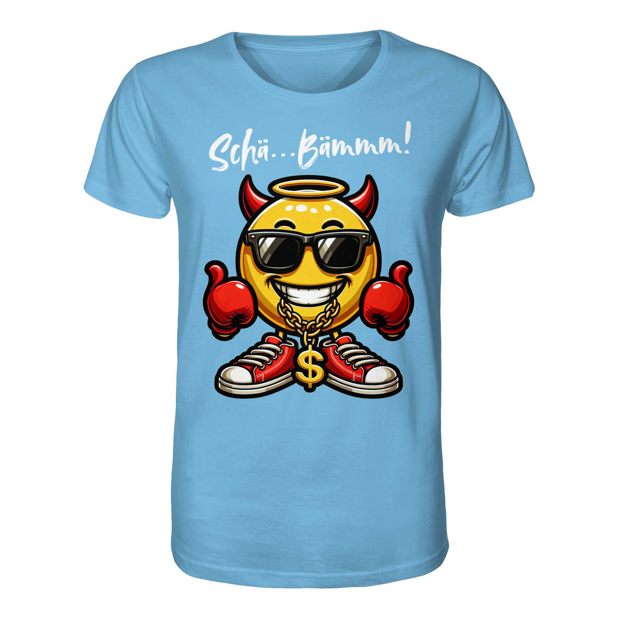 Lustiges T-Shirt mit Emoji • Schä…Bämmm! • Bio-Unisex-Shirt