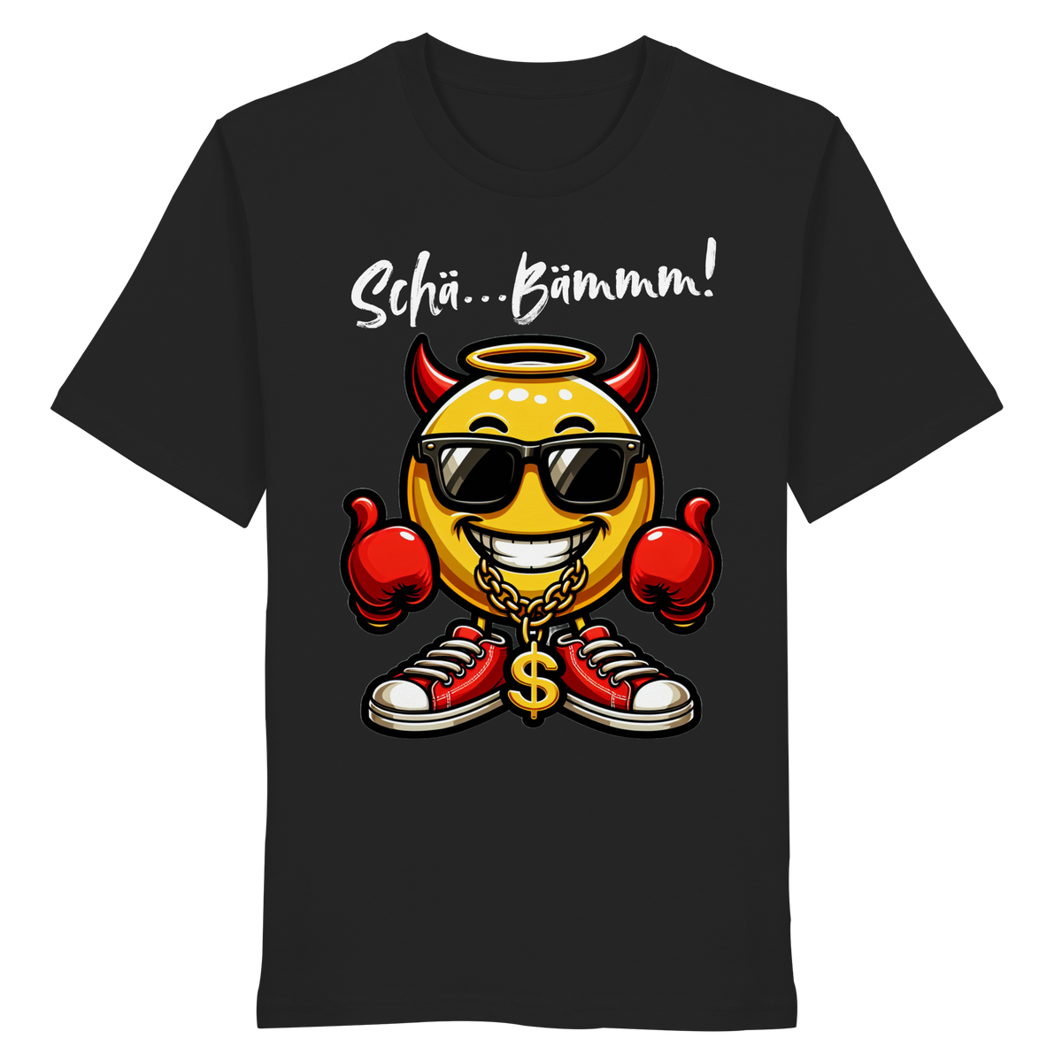 Lustiges T-Shirt mit Emoji • Schä…Bämmm! • Bio-Unisex-Shirt