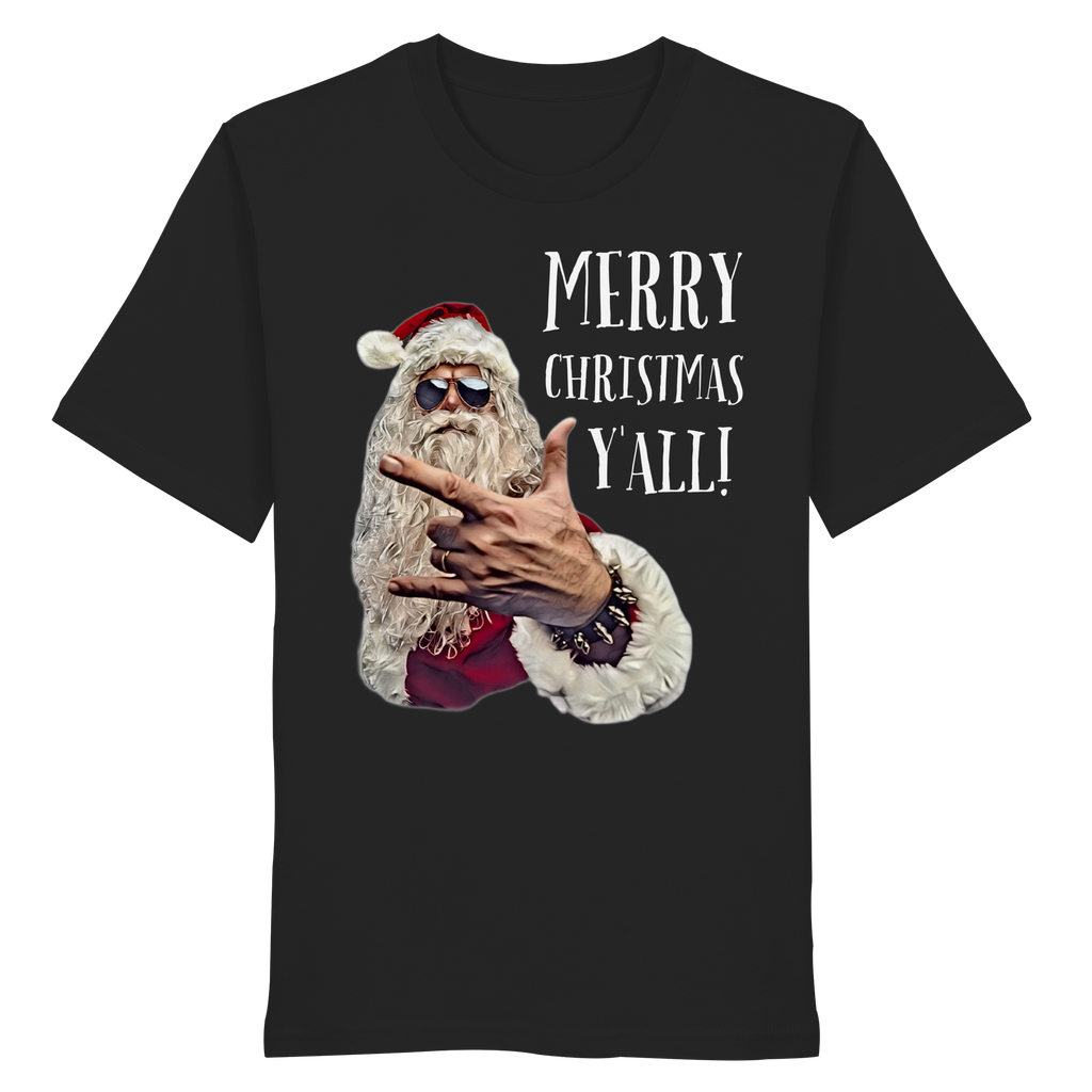 Weihnachtsshirt Cool Santa • Merry Christmas y'all • Bio-Unisex-Shirt