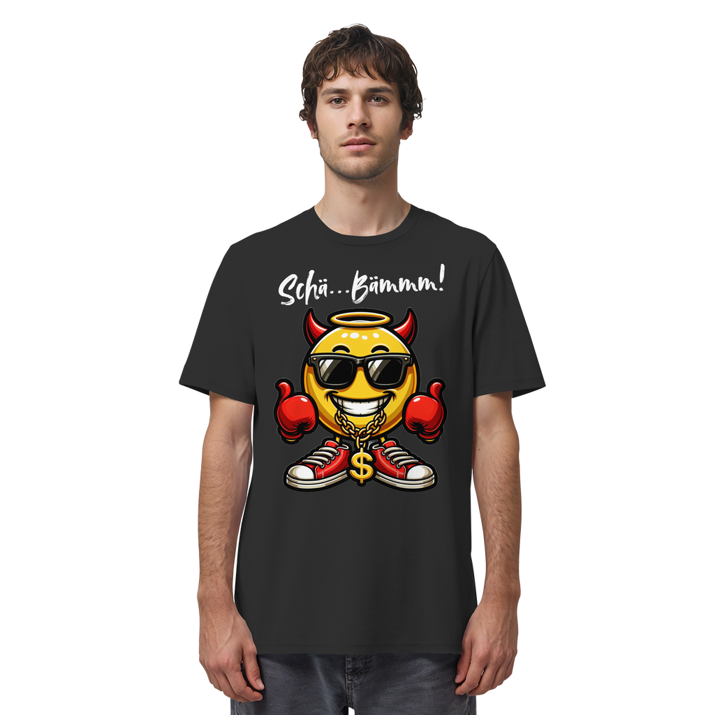 Lustiges T-Shirt mit Emoji • Schä…Bämmm! • Bio-Unisex-Shirt