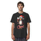 Lustiges Weihnachtsshirt • Santa Chicken Cheers! • Bio-Unisex-Shirt
