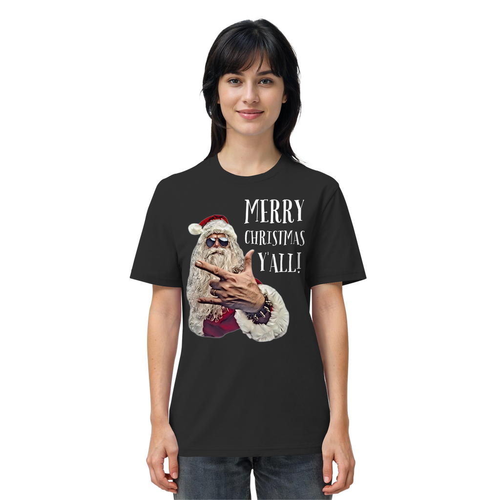Weihnachtsshirt Cool Santa • Merry Christmas y'all • Bio-Unisex-Shirt