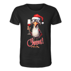 Lustiges Weihnachtsshirt • Santa Chicken Cheers! • Bio-Unisex-Shirt