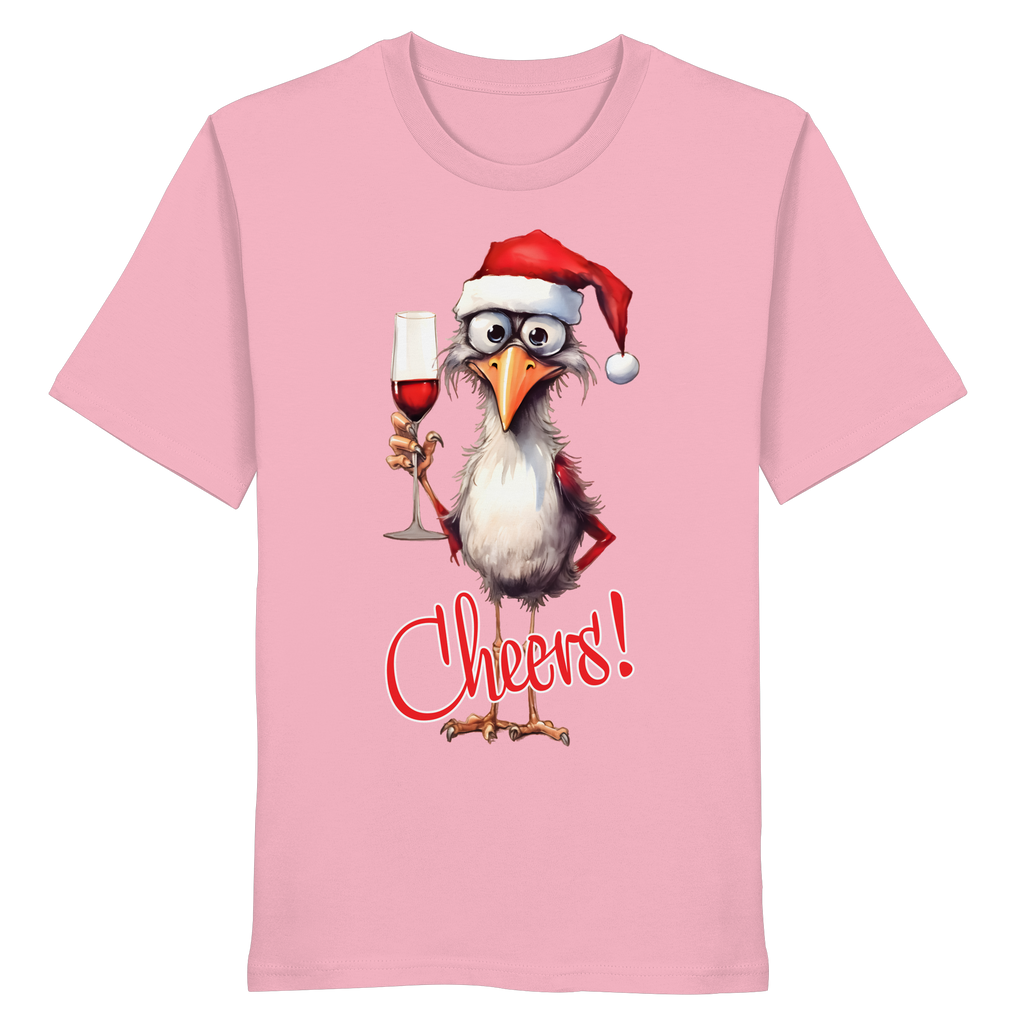 Lustiges Weihnachtsshirt • Santa Chicken Cheers! • Bio-Unisex-Shirt