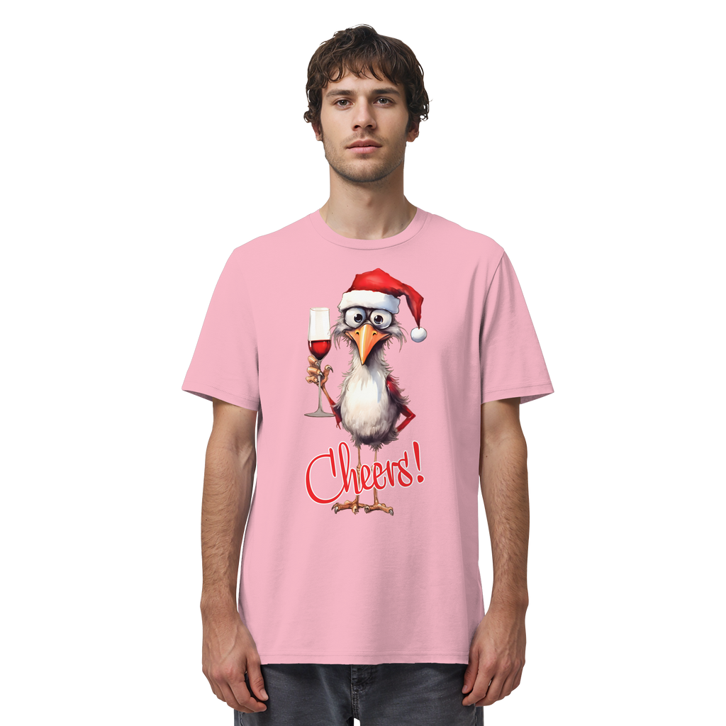 Lustiges Weihnachtsshirt • Santa Chicken Cheers! • Bio-Unisex-Shirt