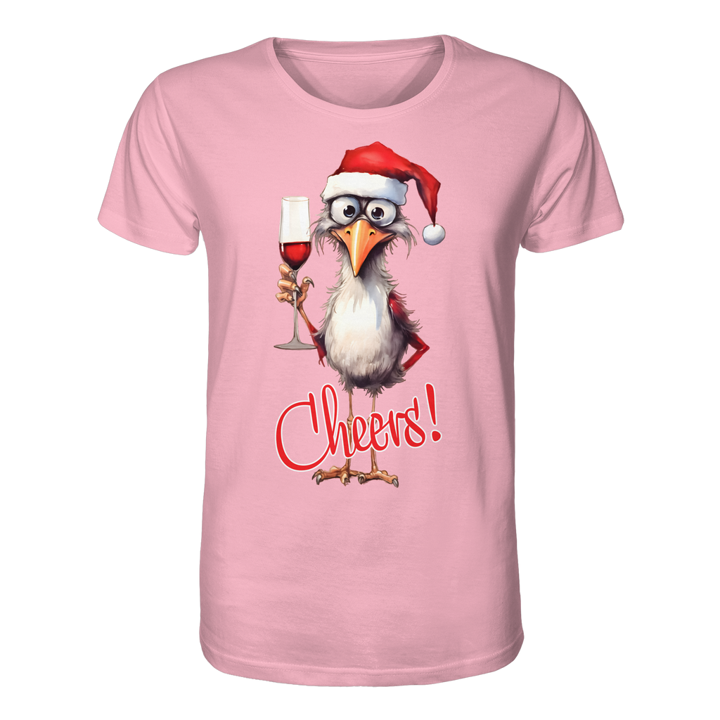 Lustiges Weihnachtsshirt • Santa Chicken Cheers! • Bio-Unisex-Shirt