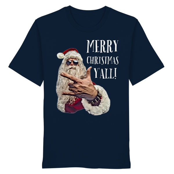 Weihnachtsshirt Cool Santa • Merry Christmas y'all • Bio-Unisex-Shirt