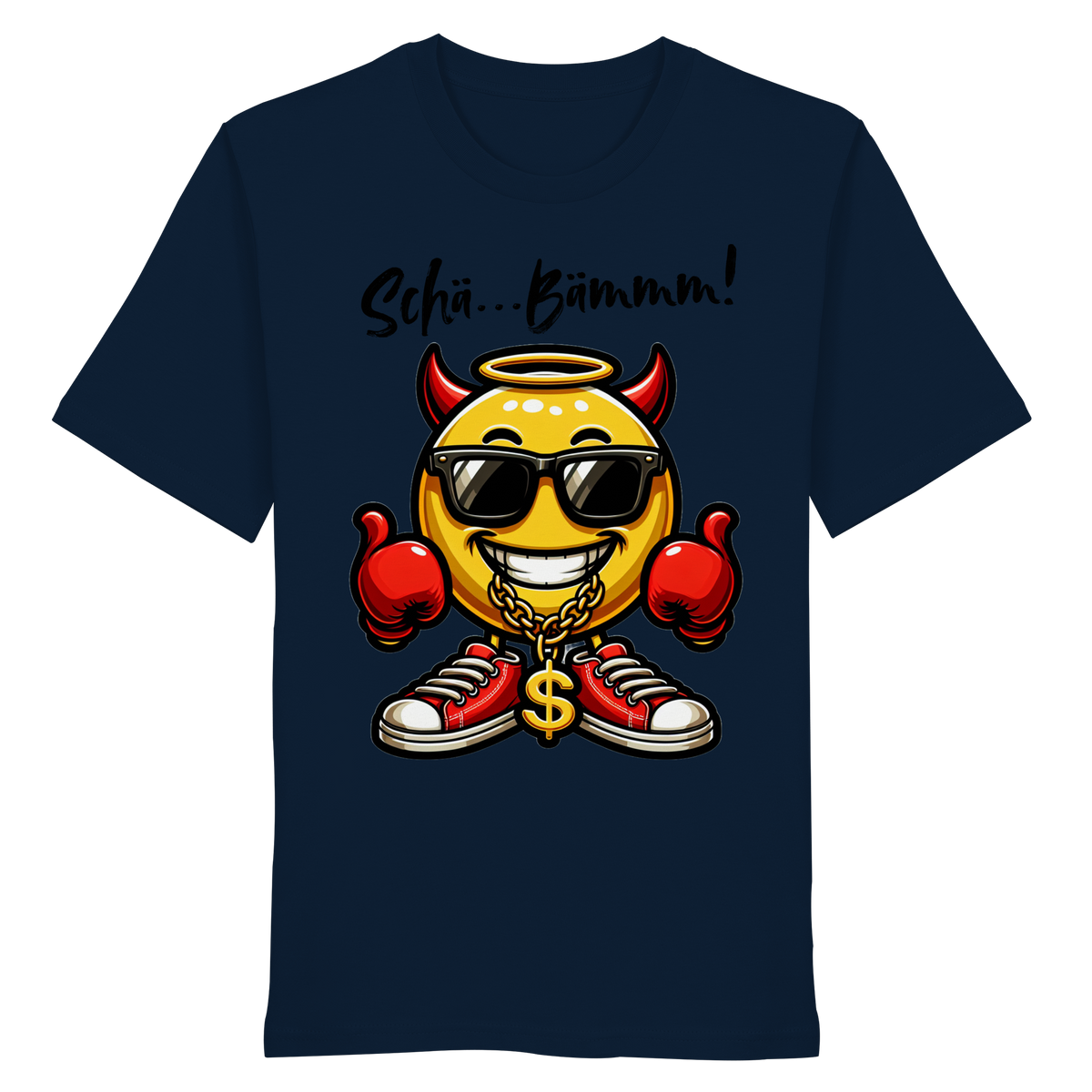Lustiges T-Shirt mit Emoji • Schä…Bämmm! • Bio-Unisex-Shirt