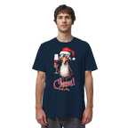 Lustiges Weihnachtsshirt • Santa Chicken Cheers! • Bio-Unisex-Shirt