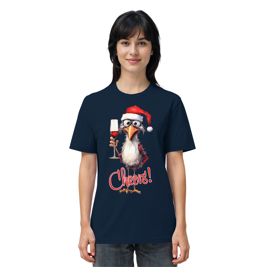 Lustiges Weihnachtsshirt • Santa Chicken Cheers! • Bio-Unisex-Shirt