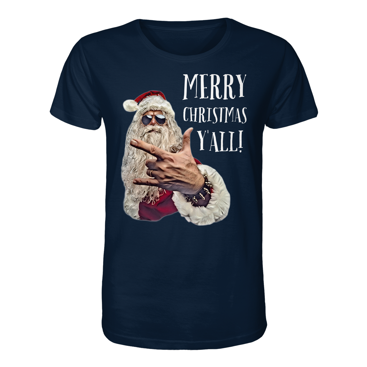 Weihnachtsshirt Cool Santa • Merry Christmas y'all • Bio-Unisex-Shirt
