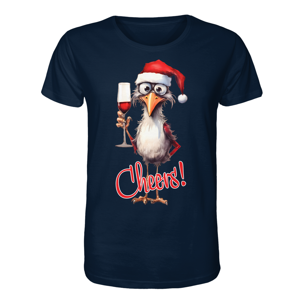 Lustiges Weihnachtsshirt • Santa Chicken Cheers! • Bio-Unisex-Shirt