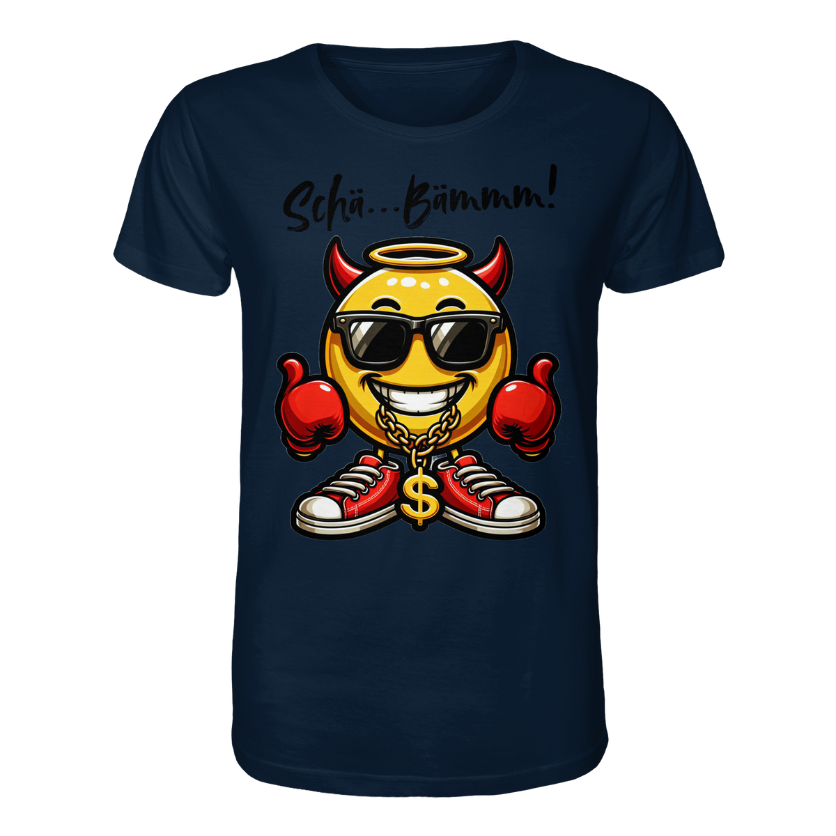 Lustiges T-Shirt mit Emoji • Schä…Bämmm! • Bio-Unisex-Shirt