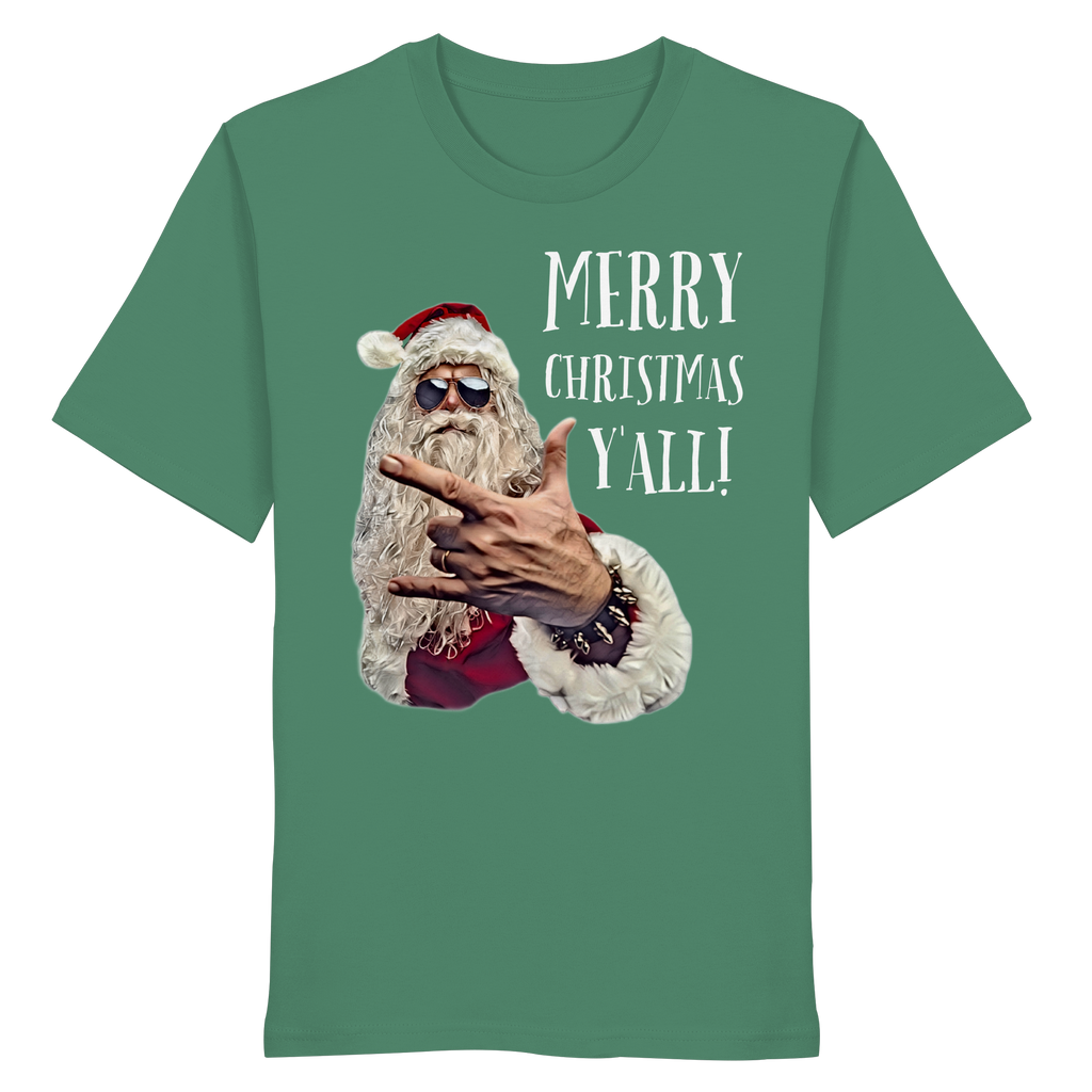 Weihnachtsshirt Cool Santa • Merry Christmas y'all • Bio-Unisex-Shirt