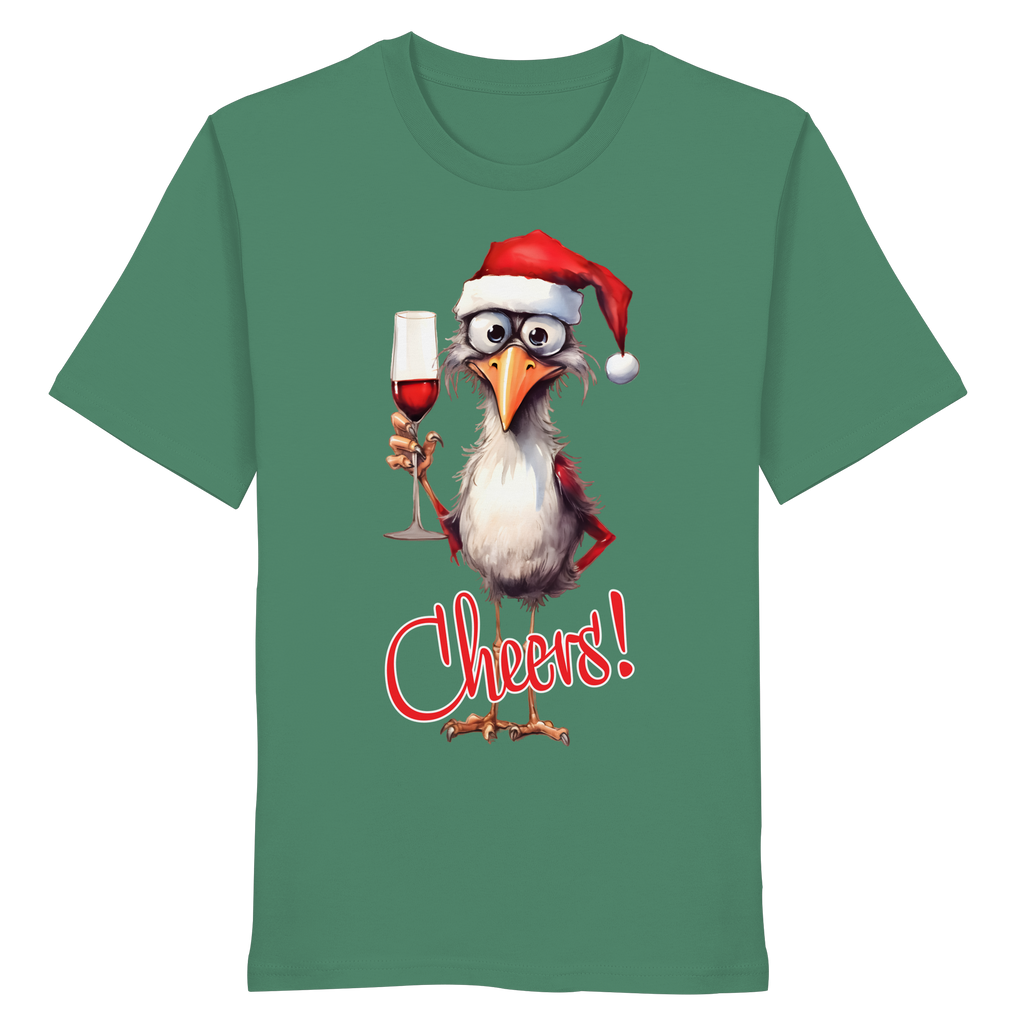 Lustiges Weihnachtsshirt • Santa Chicken Cheers! • Bio-Unisex-Shirt