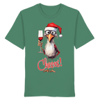 Lustiges Weihnachtsshirt • Santa Chicken Cheers! • Bio-Unisex-Shirt
