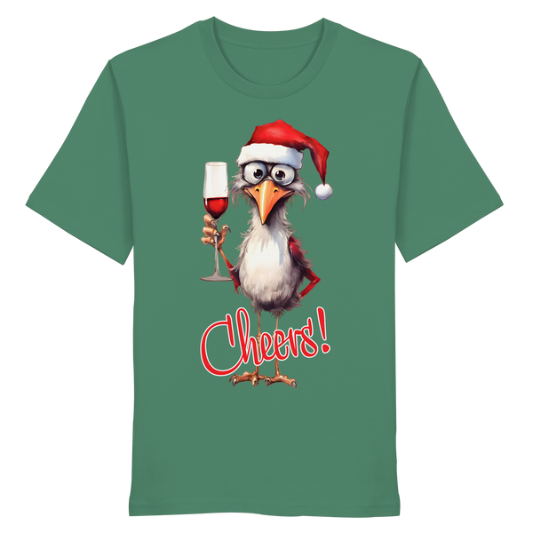 Lustiges Weihnachtsshirt • Santa Chicken Cheers! • Bio-Unisex-Shirt