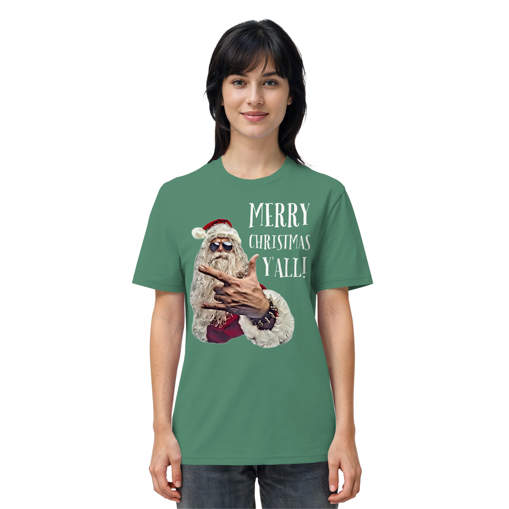 Weihnachtsshirt Cool Santa • Merry Christmas y'all • Bio-Unisex-Shirt