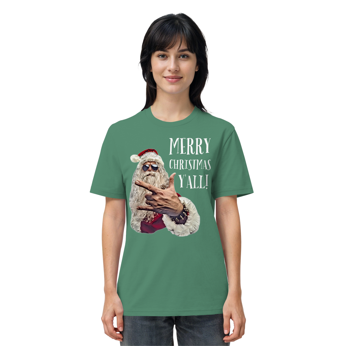 Weihnachtsshirt Cool Santa • Merry Christmas y'all • Bio-Unisex-Shirt