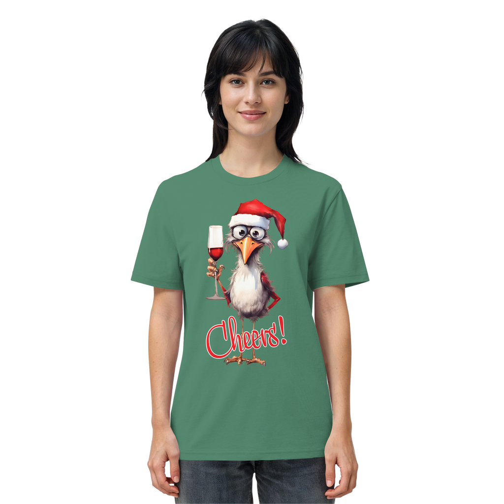 Lustiges Weihnachtsshirt • Santa Chicken Cheers! • Bio-Unisex-Shirt