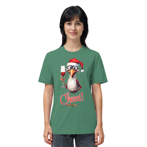 Lustiges Weihnachtsshirt • Santa Chicken Cheers! • Bio-Unisex-Shirt