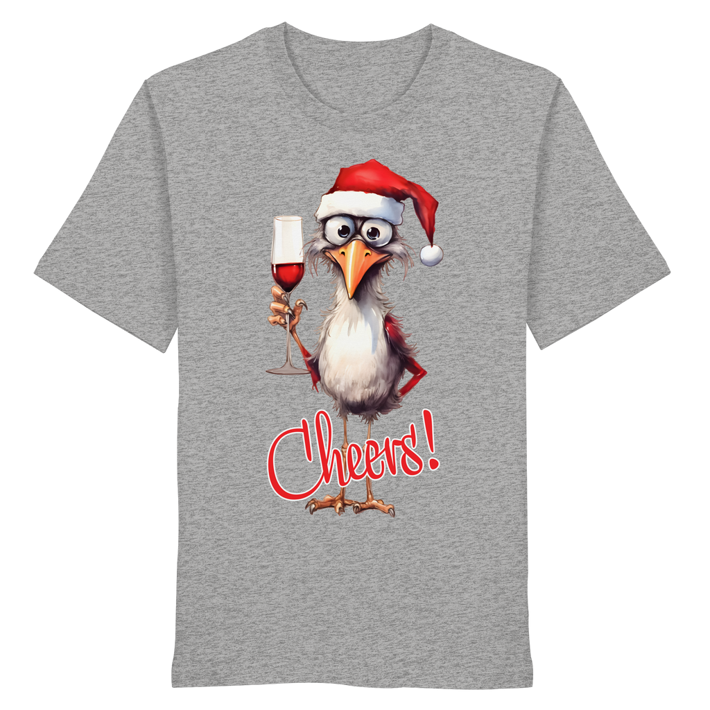 Lustiges Weihnachtsshirt • Santa Chicken Cheers! • Bio-Unisex-Shirt