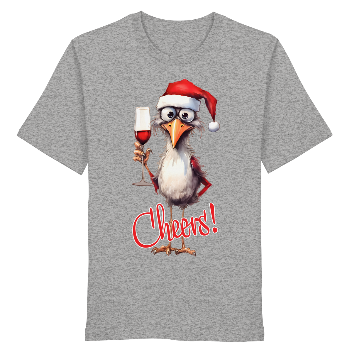 Lustiges Weihnachtsshirt • Santa Chicken Cheers! • Bio-Unisex-Shirt