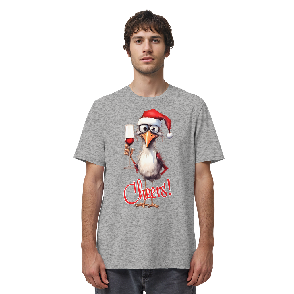 Lustiges Weihnachtsshirt • Santa Chicken Cheers! • Bio-Unisex-Shirt