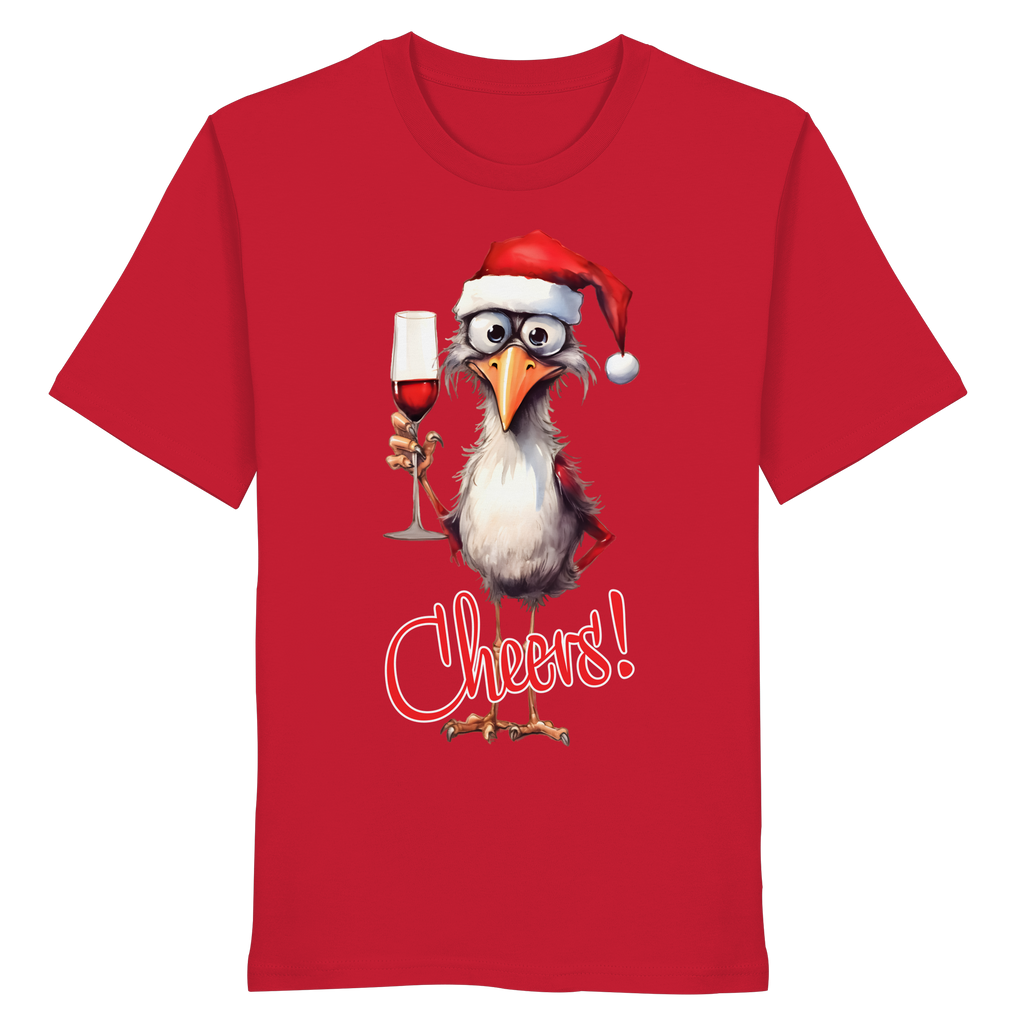 Lustiges Weihnachtsshirt • Santa Chicken Cheers! • Bio-Unisex-Shirt
