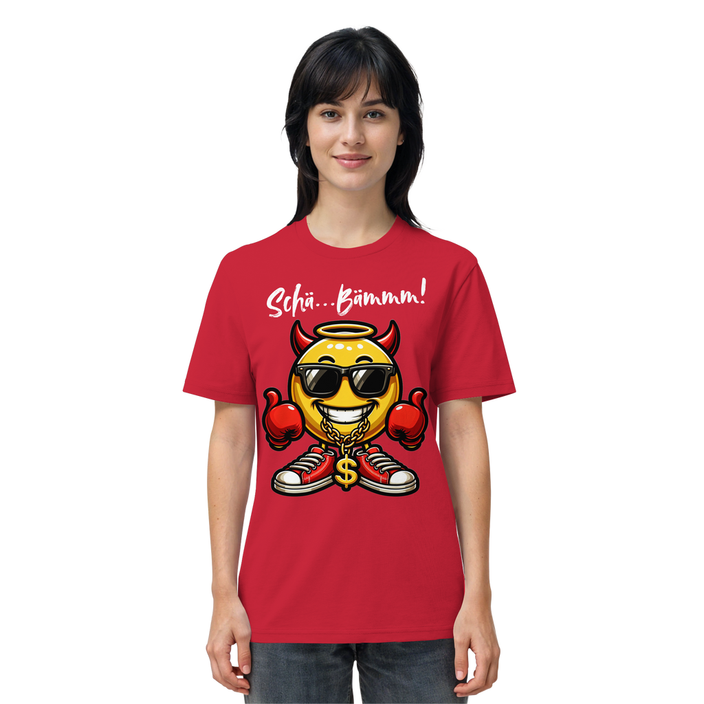 Lustiges T-Shirt mit Emoji • Schä…Bämmm! • Bio-Unisex-Shirt