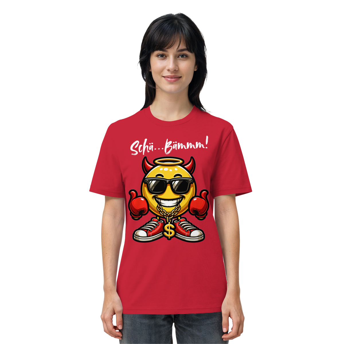 Lustiges T-Shirt mit Emoji • Schä…Bämmm! • Bio-Unisex-Shirt