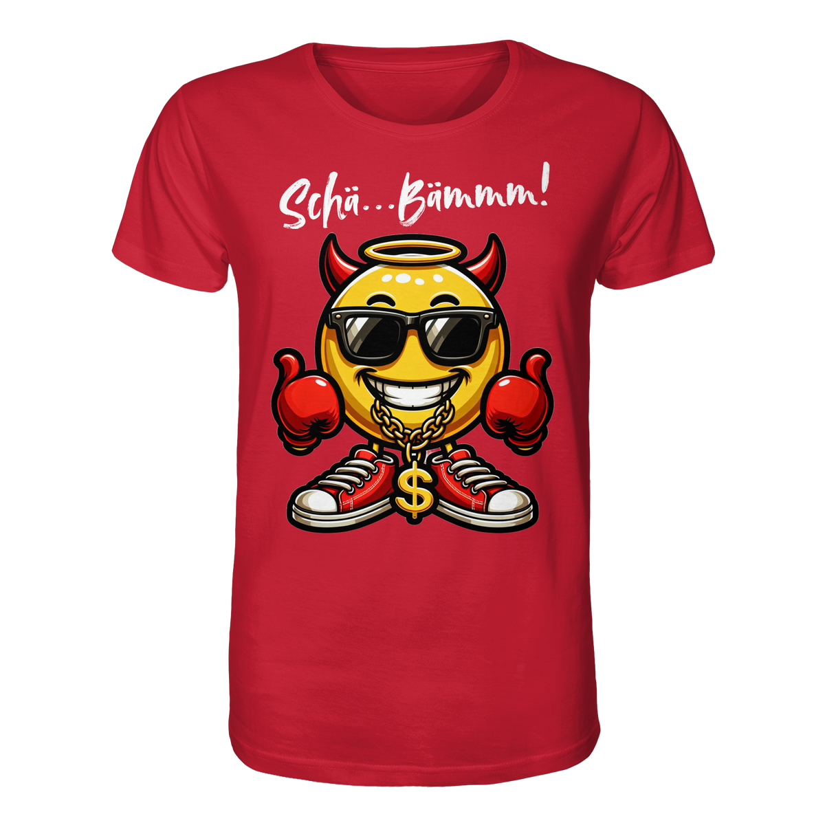 Lustiges T-Shirt mit Emoji • Schä…Bämmm! • Bio-Unisex-Shirt