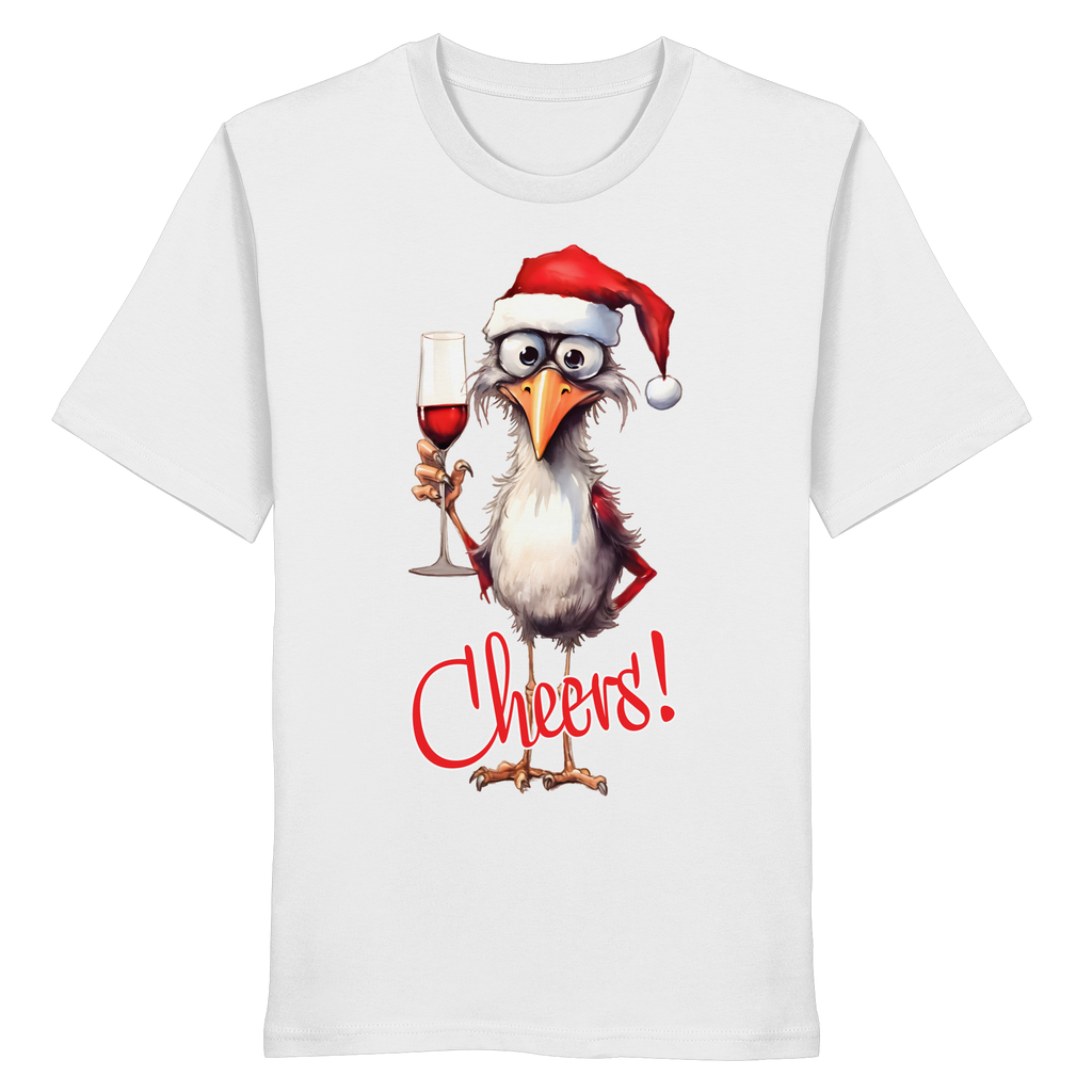 Lustiges Weihnachtsshirt • Santa Chicken Cheers! • Bio-Unisex-Shirt