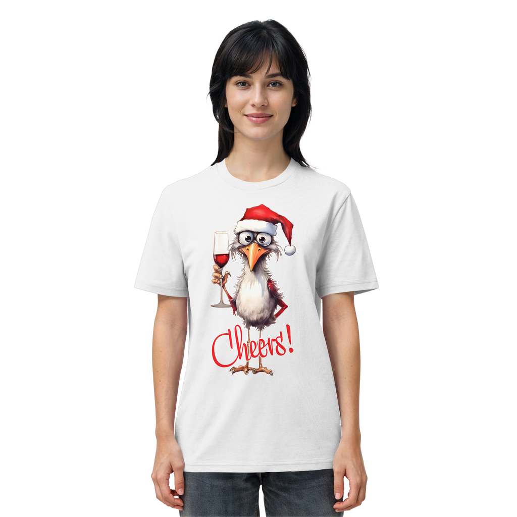 Lustiges Weihnachtsshirt • Santa Chicken Cheers! • Bio-Unisex-Shirt
