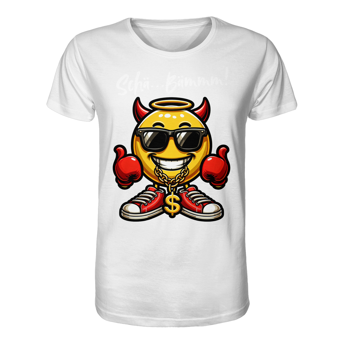 Lustiges T-Shirt mit Emoji • Schä…Bämmm! • Bio-Unisex-Shirt