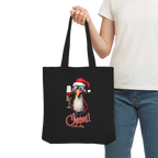 Jutebeutel Weihnachten • Santa Chicken Cheers! • Bio-Stofftasche