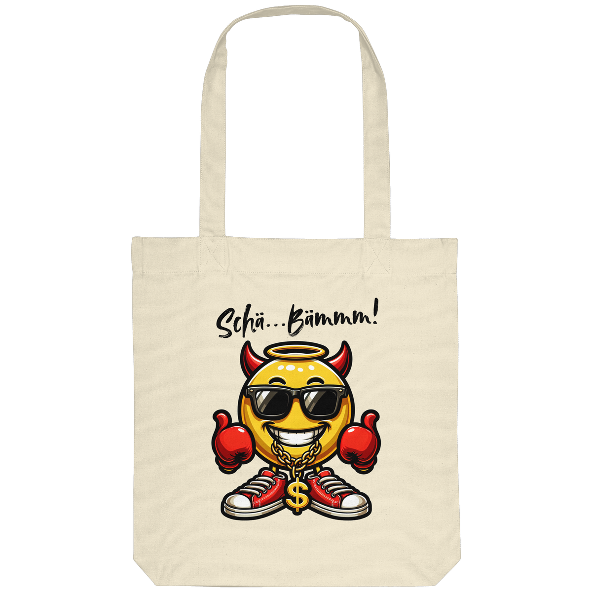 Jutebeutel mit Emoji • Schä…Bämmm! • Bio-Stofftasche